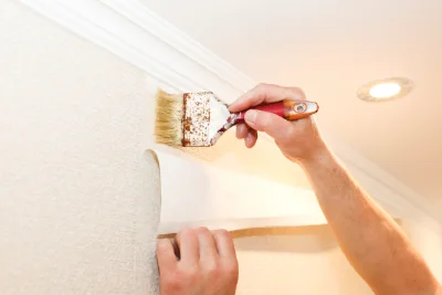 Pose de papier peint à Luisetaines — revêtements muraux et toiles de verre